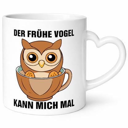 Der frühe Vogel kann mich mal | Eule Morgenmuffel v2 lustiger Spruch Geschenk