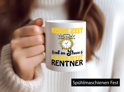 Ich bin Rentner Geschenk Ruhestand Jubiläum lustiger Spruch Tasse