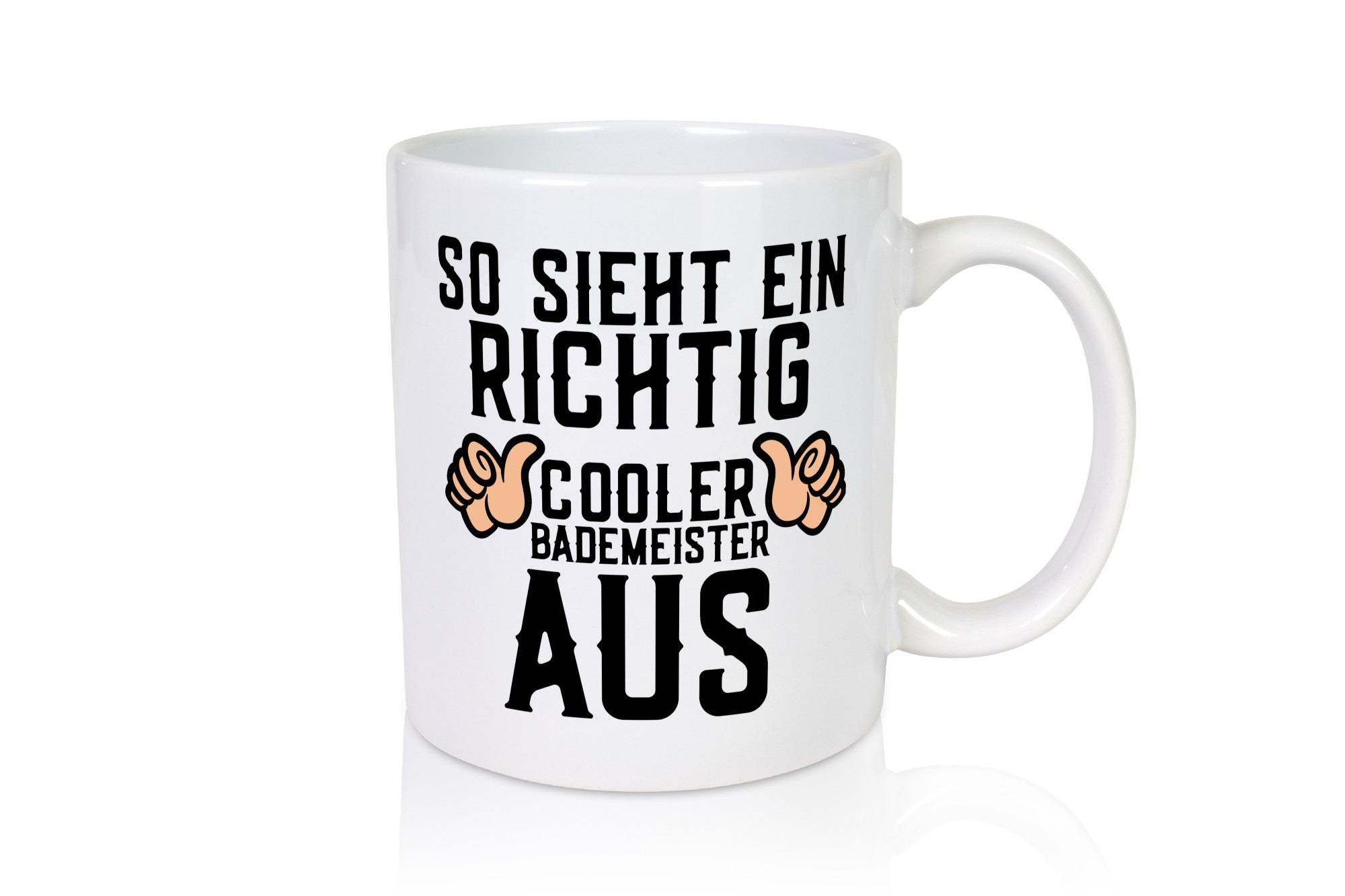 Richtig cooler Bademeister | Daumen hoch Schwimmbad lustig Humor Geschenkidee
