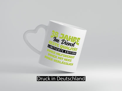 38 Jahre im Dienst | Jubiläum Arbeit v4 lustiger Spruch Geschenk Kollegen Büro