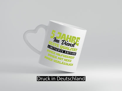 5 Jahre im Dienst | Jubiläum Arbeit v4 lustiger Spruch Geschenk Kollegen Büro
