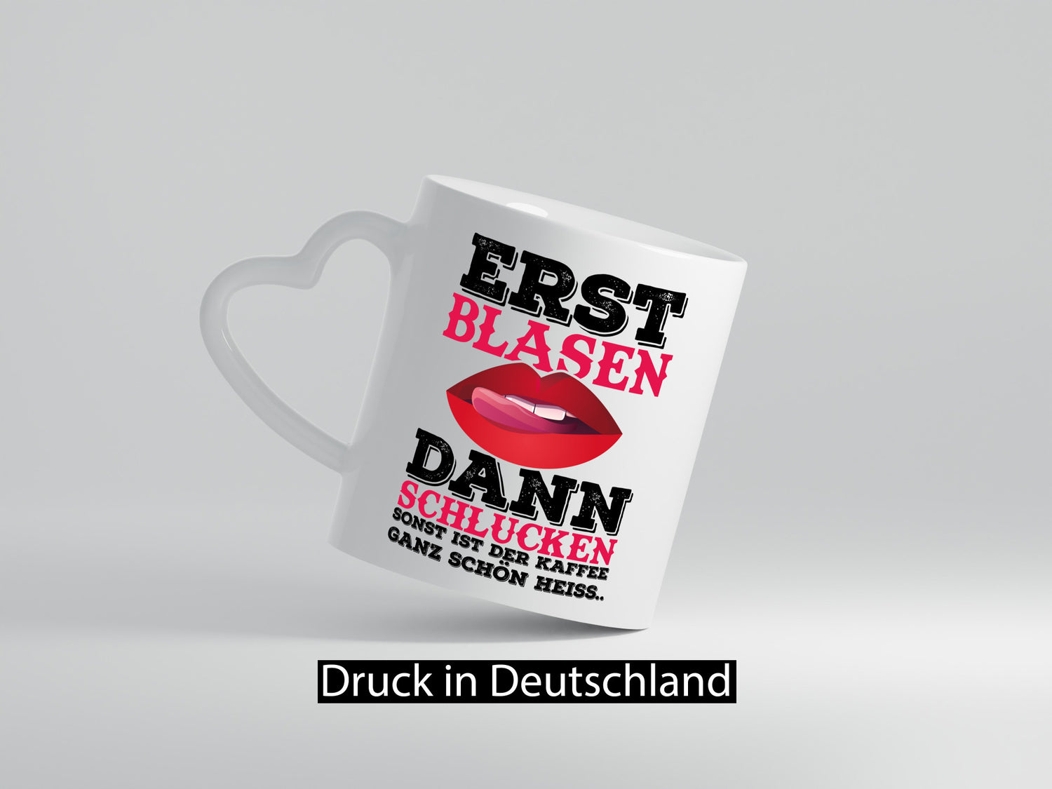 Erst Blasen dann Schlucken. Heißer Kaffee Geschenk Humor Geschenkidee lustiger