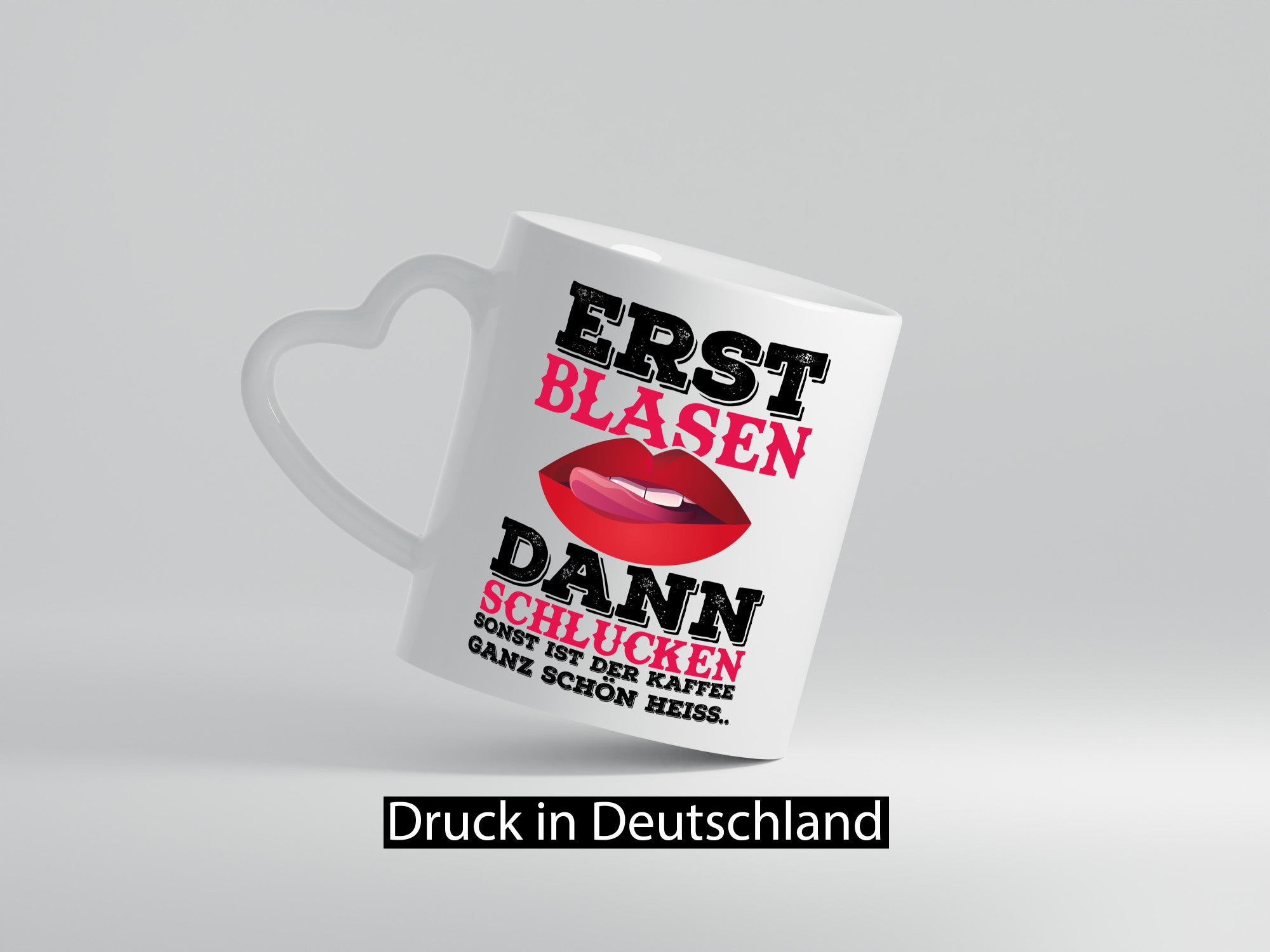 Erst Blasen dann Schlucken. Heißer Kaffee Geschenk Humor Geschenkidee lustiger