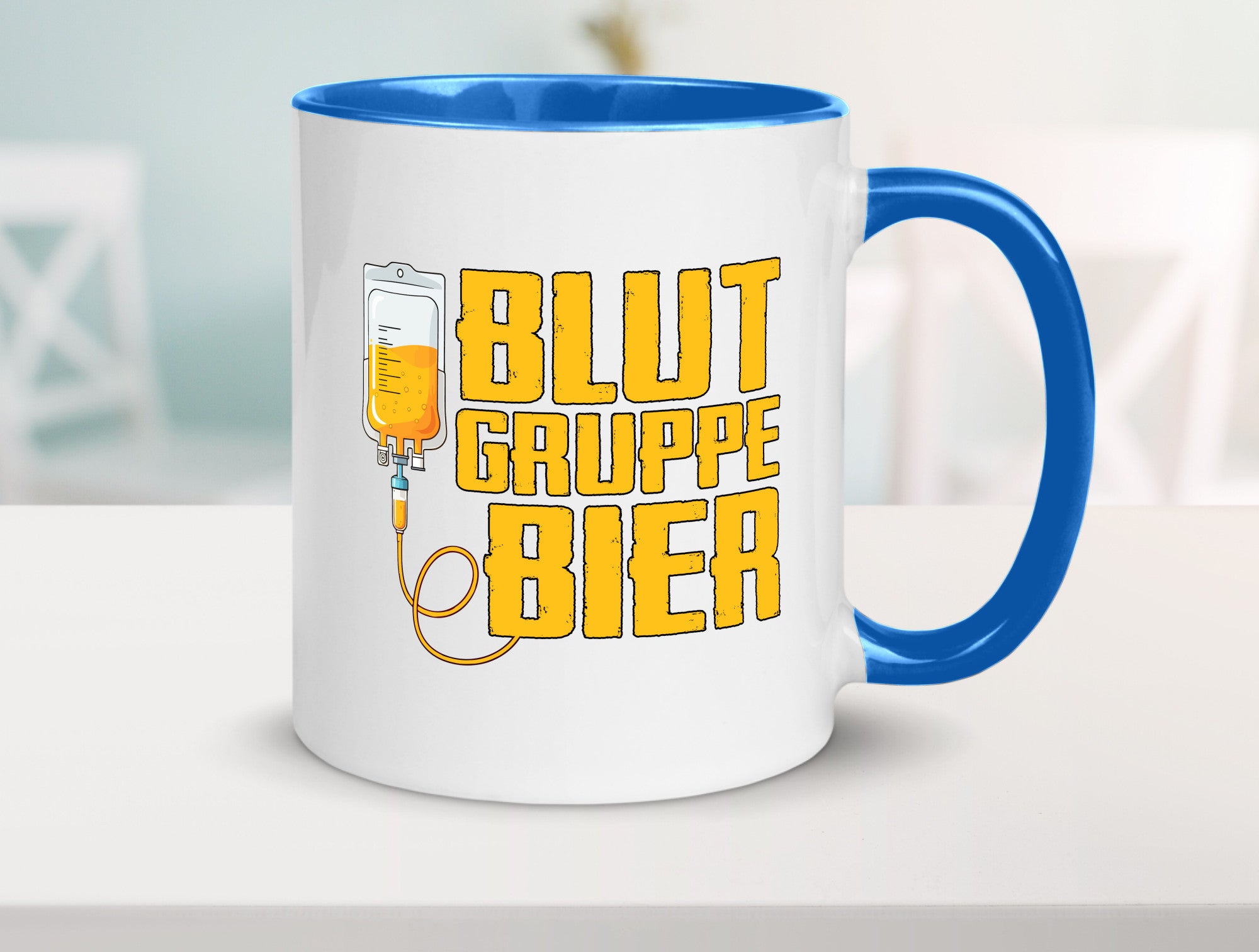 Blutgruppe Bier | Saufen Trinken Biertrinker Humor Geschenkidee Tasse