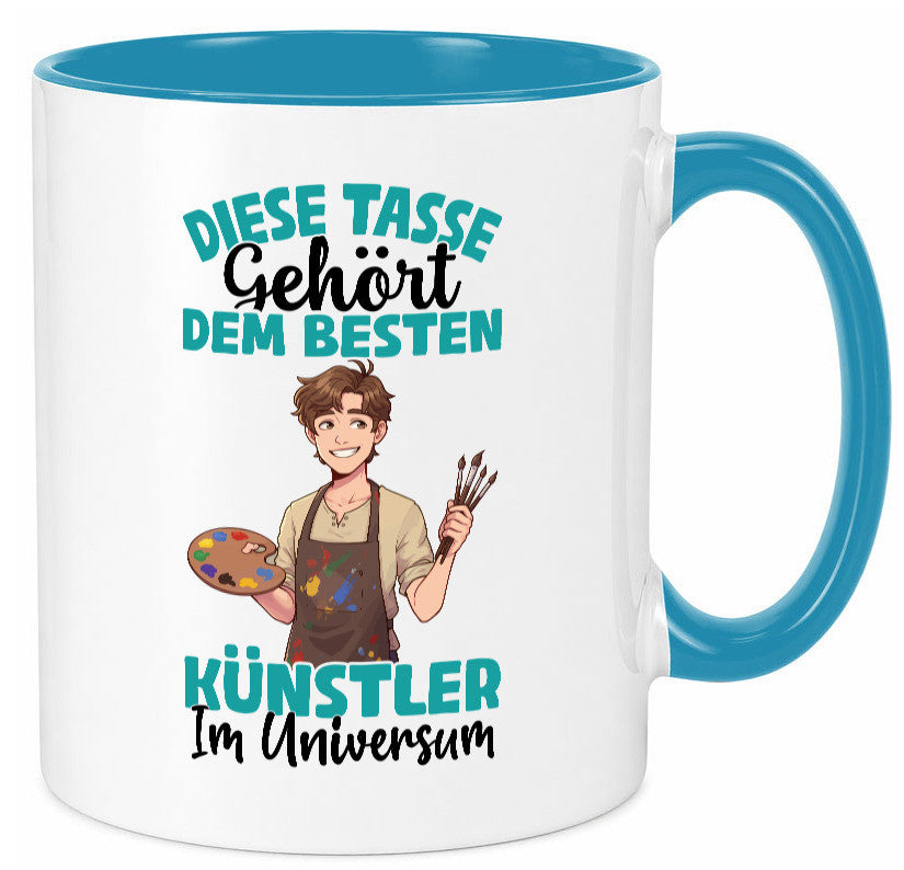 Im Universum: Künstler | Kunst Geschenkidee Humor Tasse