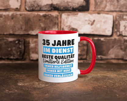 35 Jahre im Dienst | Jubiläum Arbeit v6 lustiger Spruch Geschenk Kollegen Büro