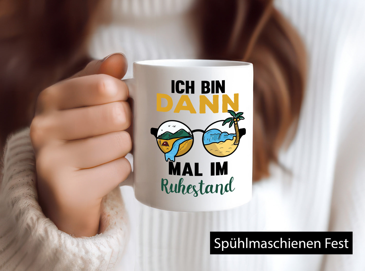 Bin dann mal im Ruhestand | Sonnenbrille Palme Meer lustig Jubiläum Geschenk
