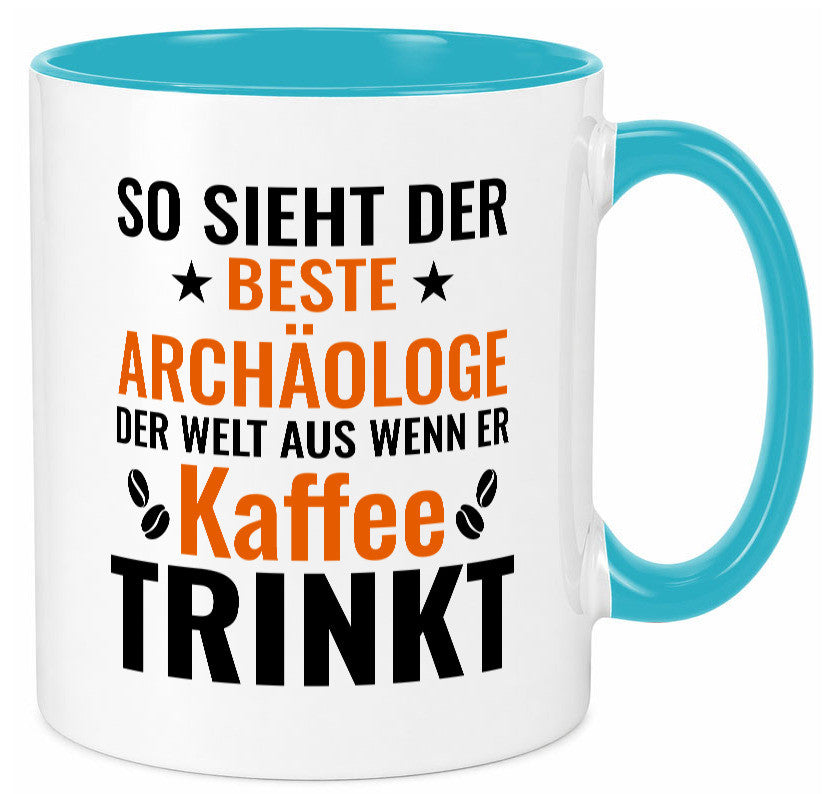 Kaffee trinkt: Archäologe | Archäologie Forscher lustig Humor Geschenkidee