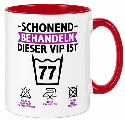 77 Geburtstag | schonend behandeln Jahre v2 lustig Geschenkidee Geschenk Tasse