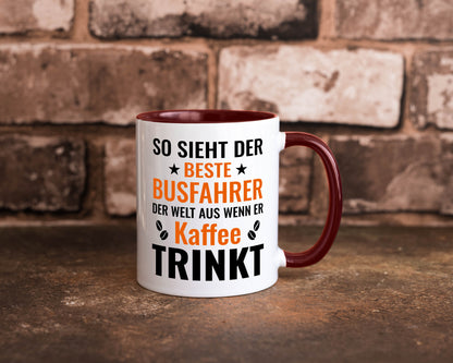 Kaffee trinkt: Busfahrer | Berufsfahrer Fahrer Geschenk Arbeit Kollegen Büro