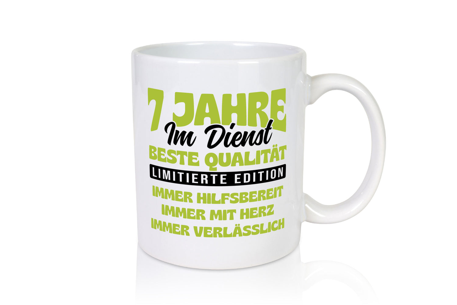 7 Jahre im Dienst | Jubiläum Arbeit v4 lustiger Spruch Geschenk Kollegen Büro
