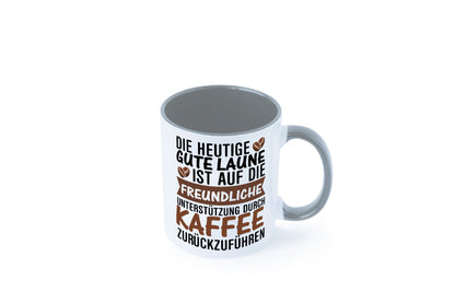 Unterstützung durch Kaffee | Kaffeliebhaber gute Laune Geschenk Humor