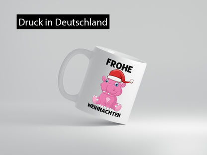 Frohe Weihnachten | Weihnachtstiere Nilpferd Humor Tierliebhaber Geschenkidee
