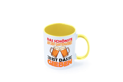 Das schönste an gartenarbeit ist Gießen | Biertrinker Geschenkidee Arbeit