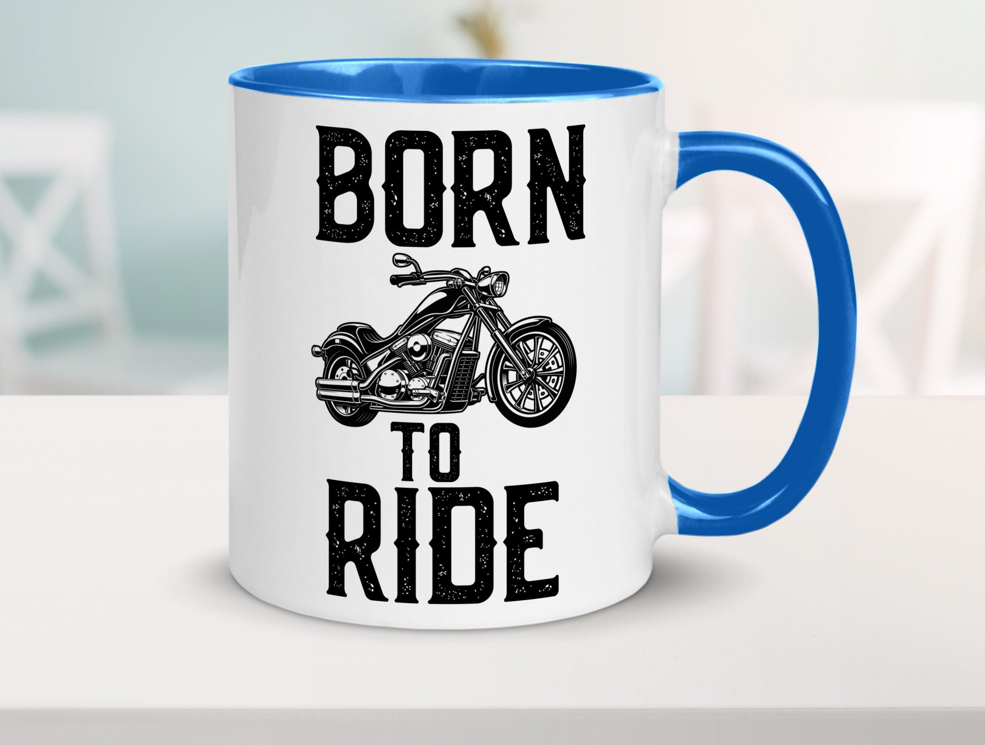 Born to ride | Biker Tasse Motorradfahrer Motorrad lustiger Spruch Geschenk