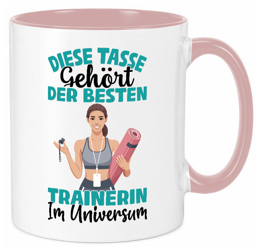 Im Universum: Trainerin | Sportverein Humor lustig Geschenkidee Geschenk Tasse
