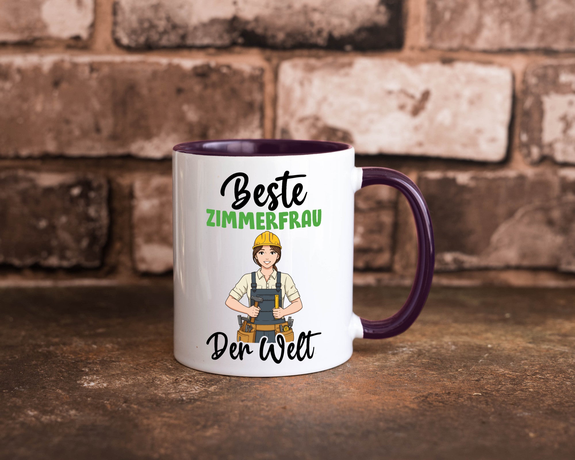 Beste Zimmerfrau| Holzbau | Handwerkerin v2 Geschenk Humor Geschenkidee