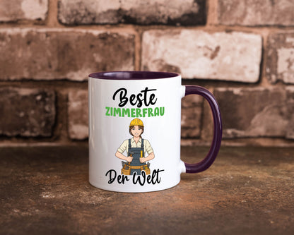 Beste Zimmerfrau| Holzbau | Handwerkerin v2 Geschenk Humor Geschenkidee