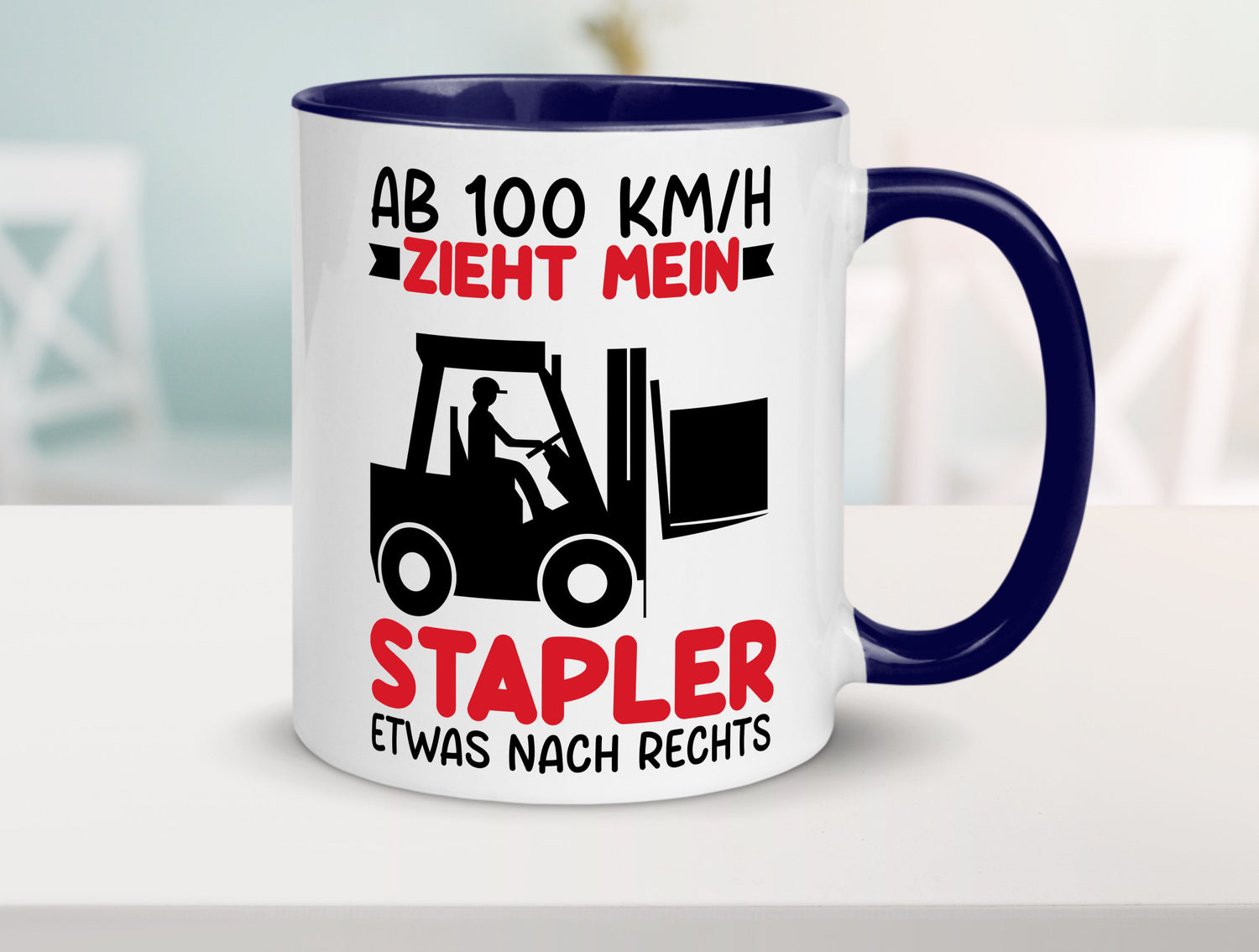 Stapler zieht nach Rechts | Staplerfahrer Arbeit Geschenkidee Kollegen Büro