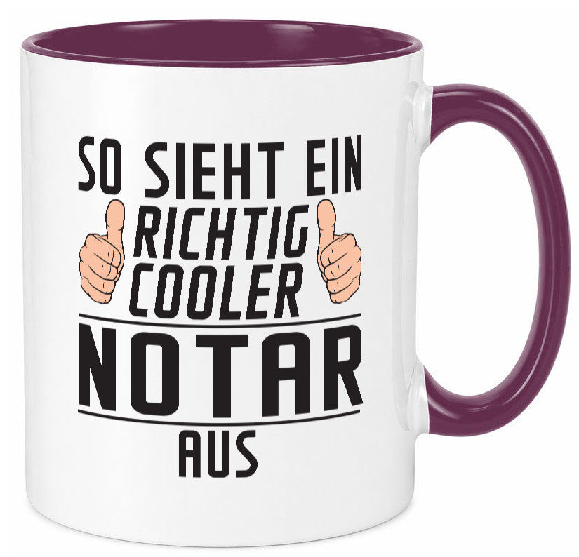 Richtig Cooler Notar | Jurist lustig Humor Geschenkidee Geschenk Tasse