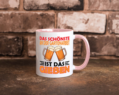 Das schönste an gartenarbeit ist Gießen | Biertrinker Geschenkidee Arbeit