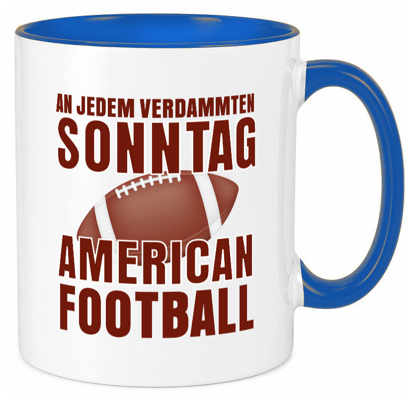 American Football | Sportfan Motiv jeden Sonntag Humor Geschenkidee Tasse