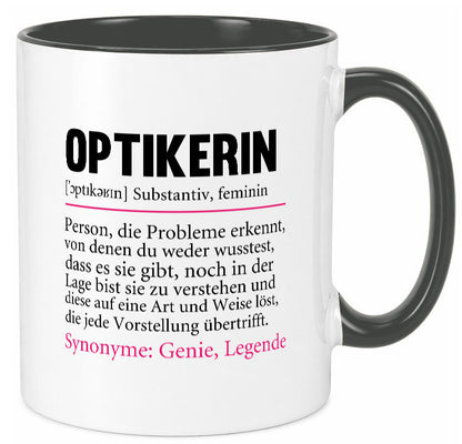 Optikerin | Spruch Humor Beruf Augenoptik Arbeit Kollegen Büro Geschenkidee