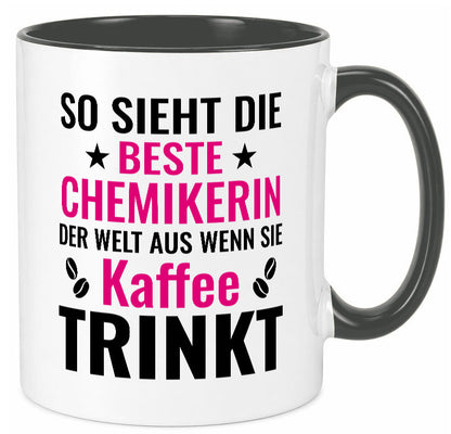 Kaffee trinkt: Chemikerin | Chemie Labor Geschenkidee Humor Tasse