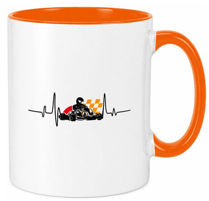 Go Kart Herzschlag | Kartsport Fan Fahrer Motor Geschenk Humor Geschenkidee Tasse