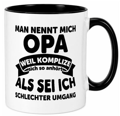 Nenn mich Opa, Komplize schlechter Umgang | Opa Witz Geschenk Familie