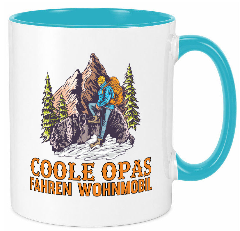 Coole Opas fahren Wohnmobil | Opa Wanderer Berge Humor Familie Geschenkidee Tasse