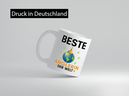 Welt Beste Anglerin | Angeln Fischerin Humor Geschenkidee Tasse