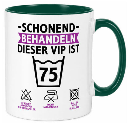 75 Geburtstag | schonend behandeln Jahre v2 lustiger Spruch Geschenk