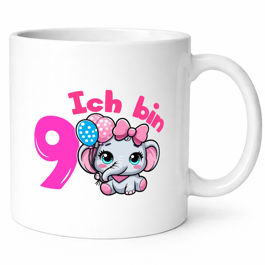 9. Geburtstag | 9 Jahre Elefant Mädchen Geschenk Geschenkidee lustiger Spruch