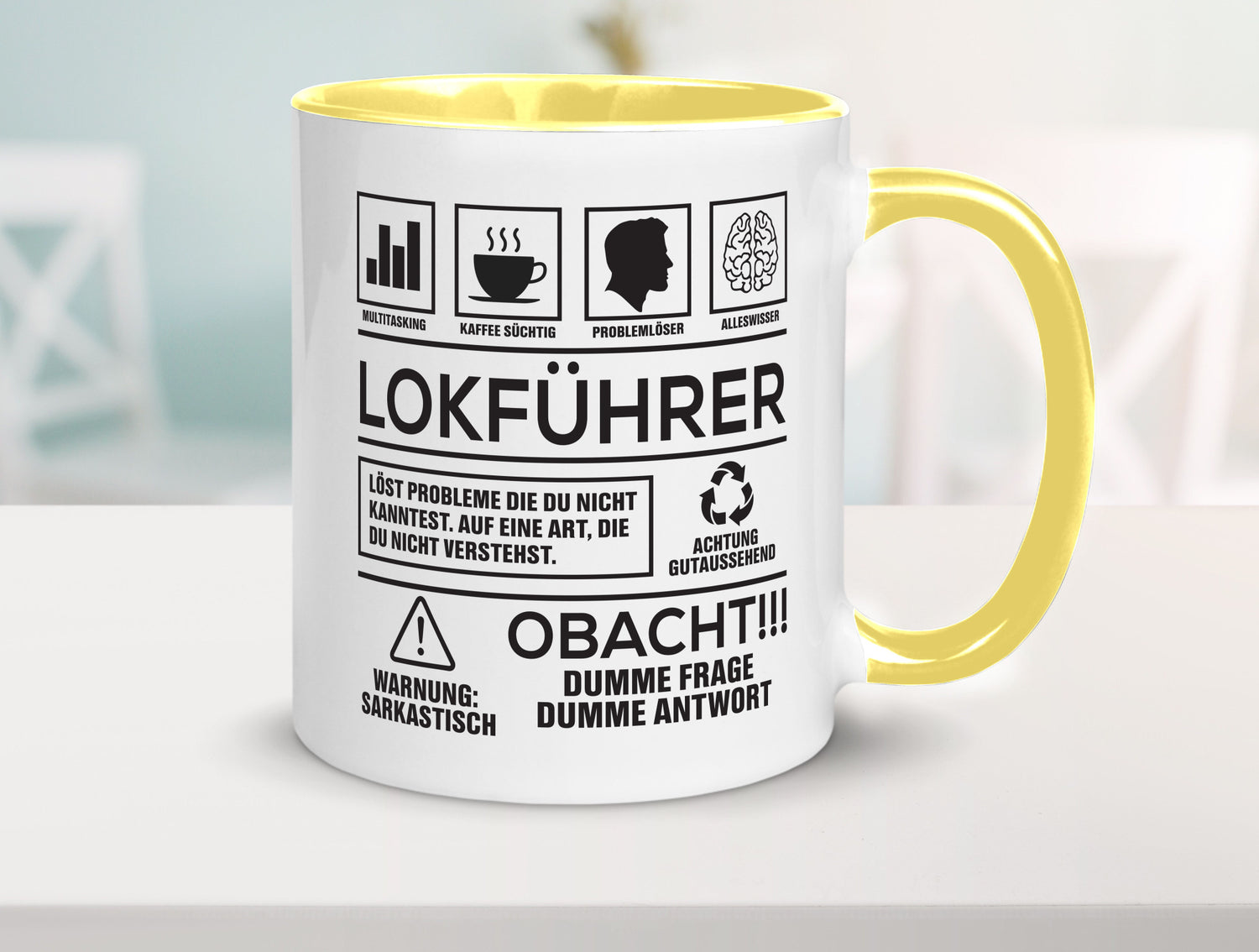 Achtung Probleme Lokführer | Zug Beruf lustiger Spruch Geschenk Arbeit Kollegen