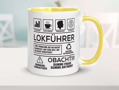 Achtung Probleme Lokführer | Zug Beruf lustiger Spruch Geschenk Arbeit Kollegen