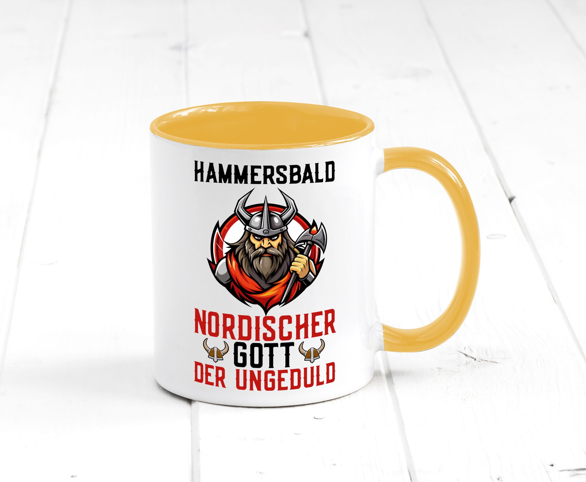 Hammersbald Nordischer Gott der ungeduld Humor Geschenkidee Tasse
