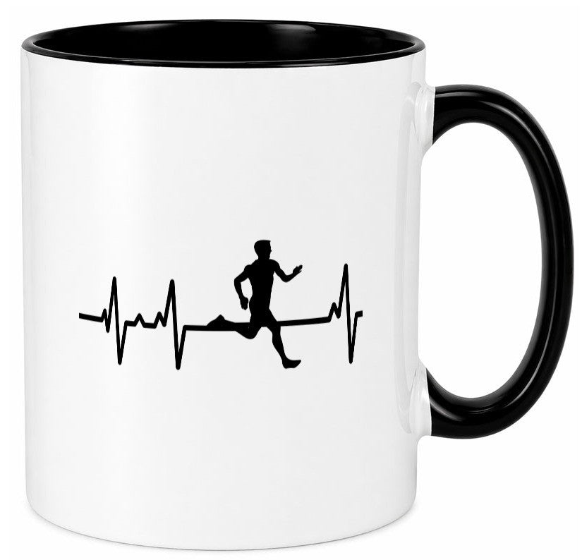 Jogger Herzschlag | Motiv Läufer Marathon Joggen Humor Geschenkidee Tasse