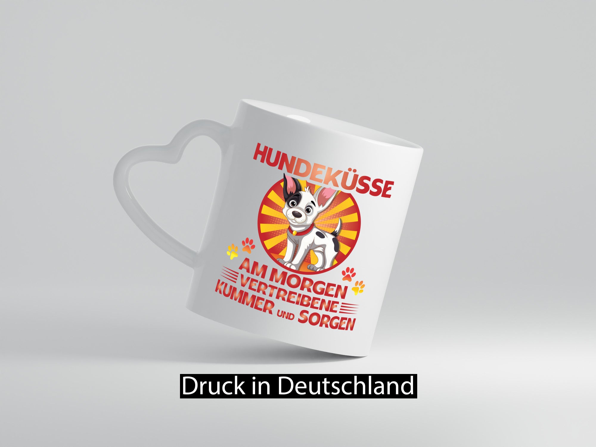 Hundeküsse am Morgen vertreiben kummer und Sorgen | Hund Geschenk Tierliebhaber