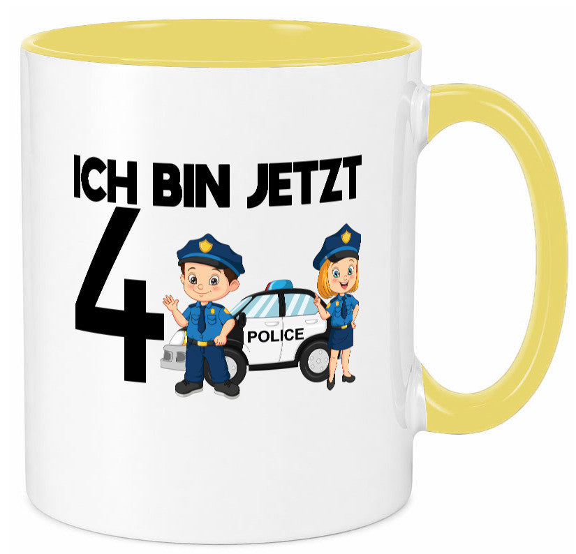 Ich bin jetzt 4 | Polizei 4. Geburtstag Jähriger Geschenk Geschenkidee lustiger