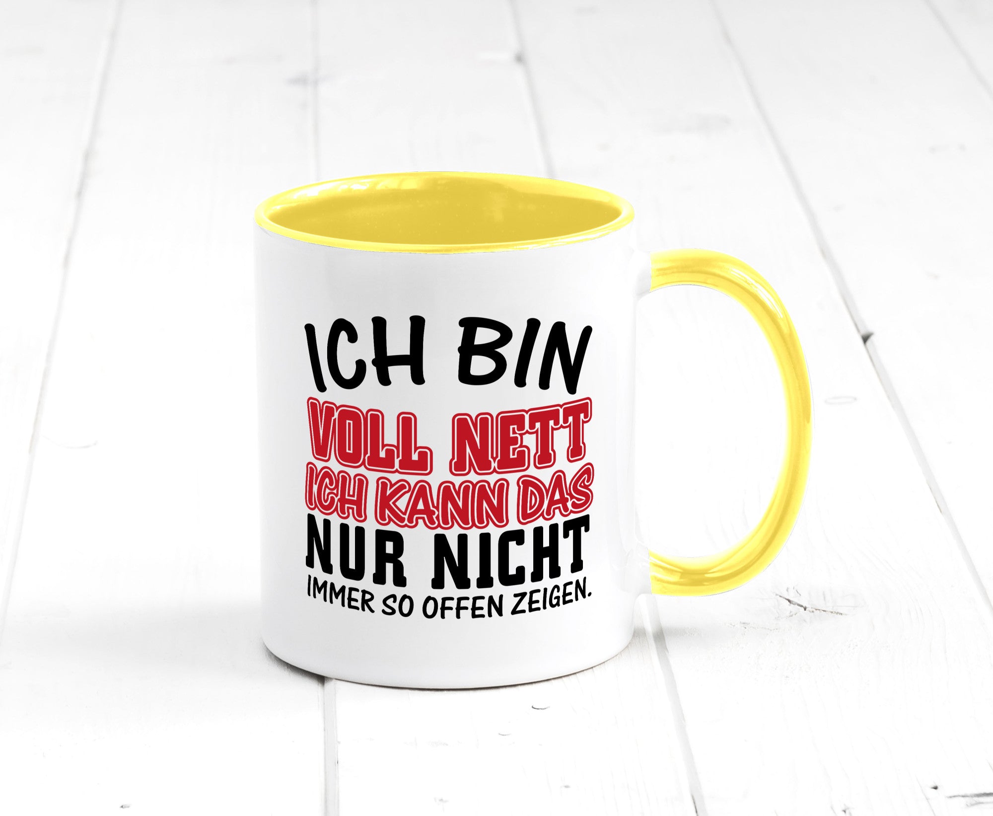 Ich bin voll nett Geschenkidee Humor Tasse