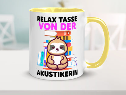 Relax Tasse: Akustikerin | Akustik Hörgeräteakustik Geschenk Humor Geschenkidee
