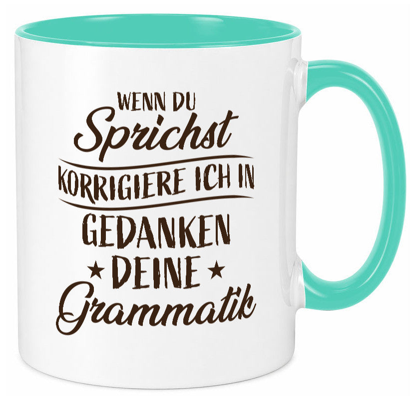 Grammatik korrigieren während du sprichst | Sterne lustig Humor Geschenkidee