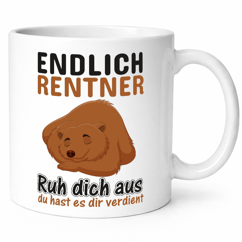 Endlich Rentner | Ruhestand Tasse Rente genießen Geschenk Jubiläum lustiger