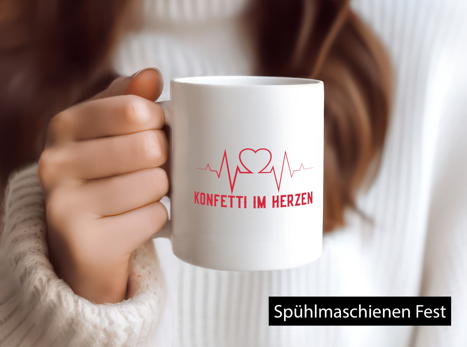 Konfetti im Herzen | bunter Herzschlag Karneval Fasching Geschenk Humor