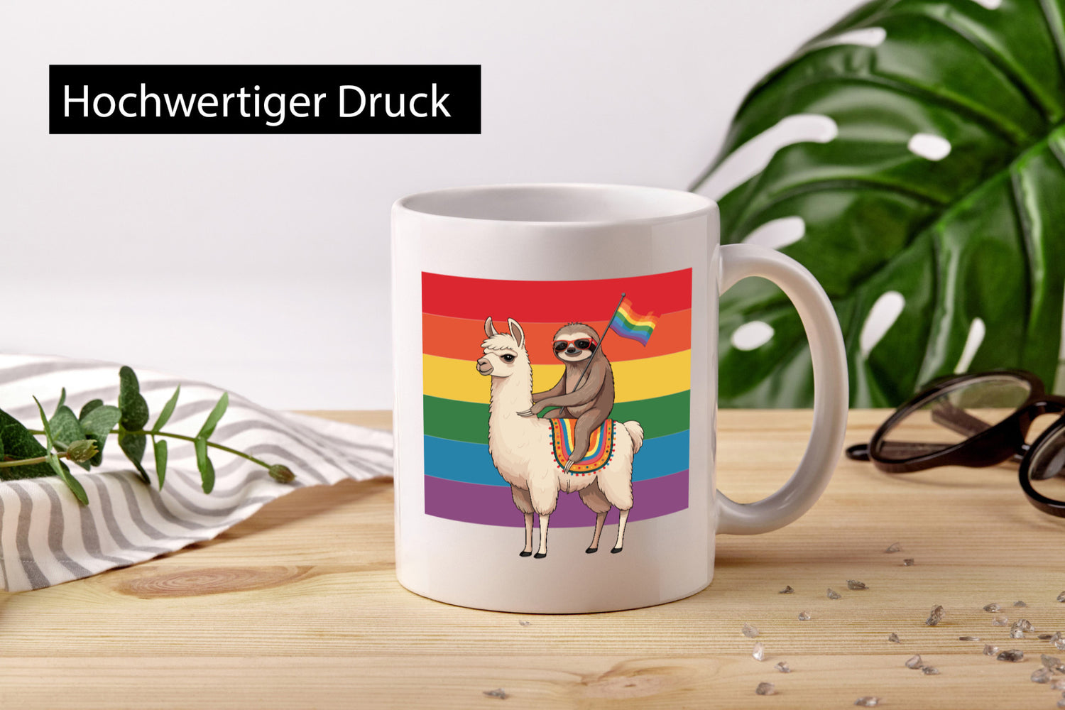 Lama | Faultier Regenbogen Sunset LGBT lustiger Spruch Geschenk Tierliebhaber