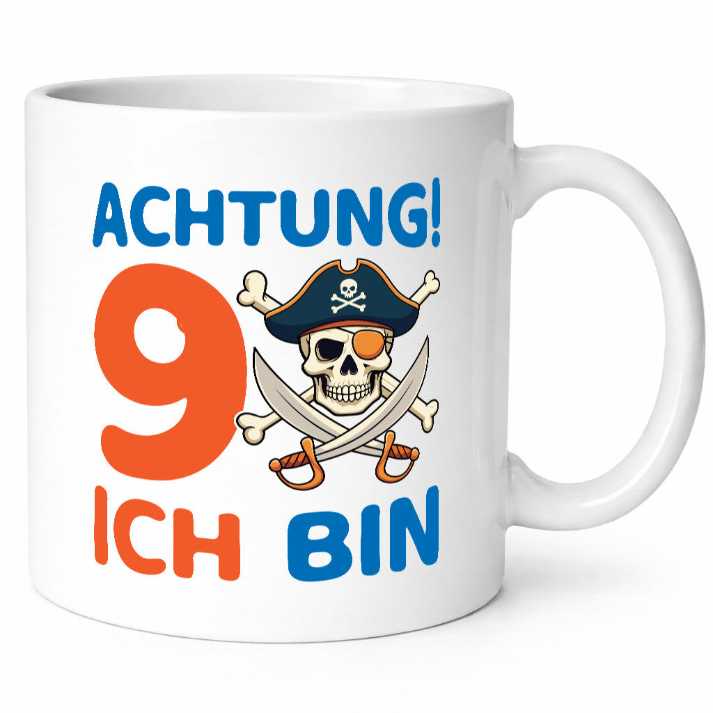 9. Geburtstag | 9 Jahre Pirat lustiger Spruch Geschenk Geschenkidee Tasse