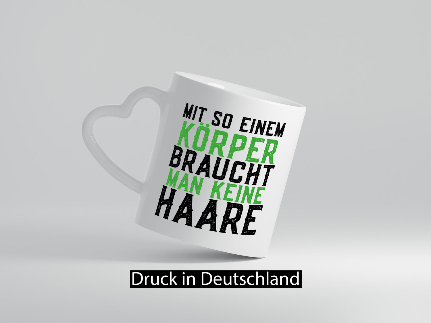 Mit so einem Körper | Haare Glatze Lustiger Spruch Geschenkidee Humor Tasse