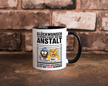Glückwunsch zu deiner Flucht | Abschiedgeschenk v3 Geschenk Humor Geschenkidee