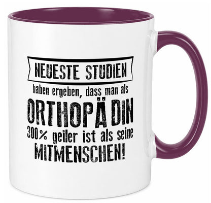 Neuste Studien: Orthopädin |Orthopädie Humor Geschenkidee Tasse